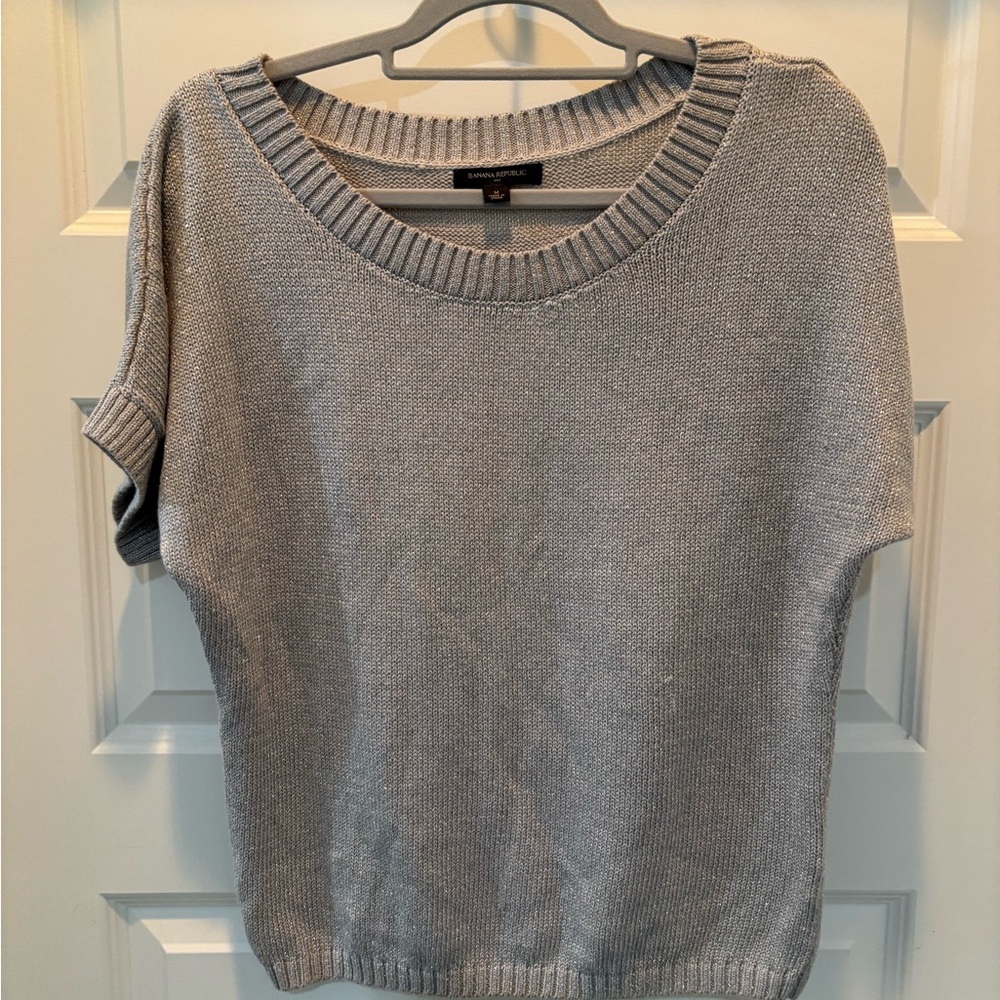 Banana Republic Light Gray Sparkle Women's Sweater